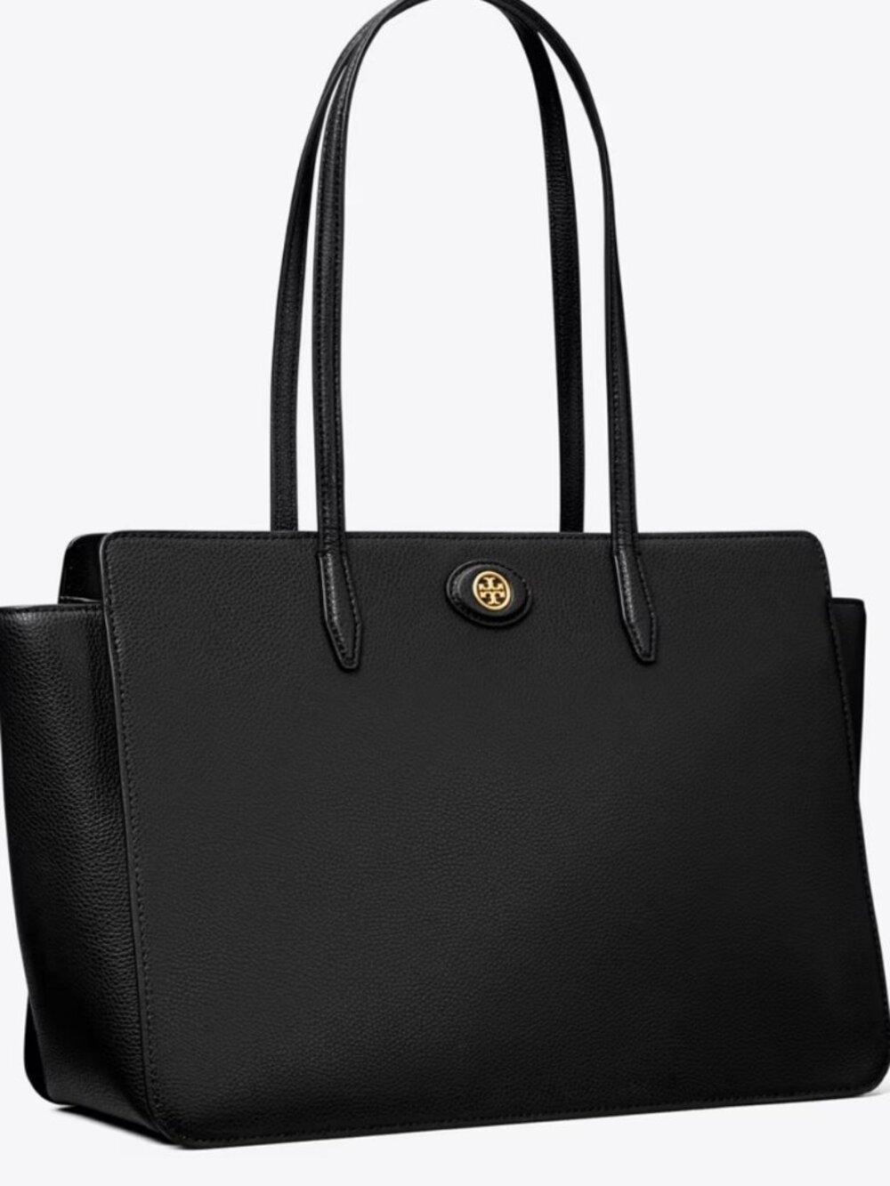 Tory Burch Robinson Pebbled Black Tote NWT